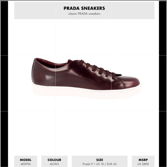 Prada Luxury Brown Leather Sneakers Contrast Sole - Picture 8 of 8